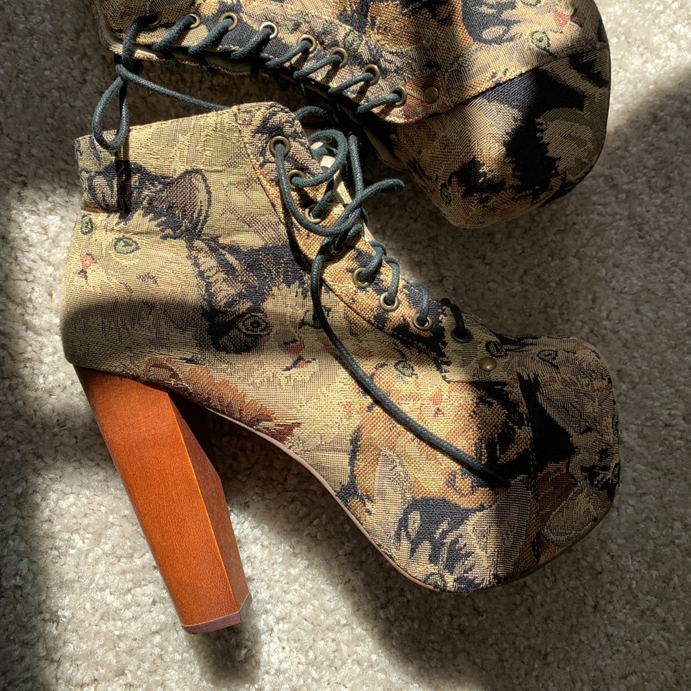 Jeffrey Campbell Cat Print Lita Boot